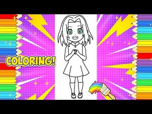 Kids Coloring & Painting 🎨 | Cute Girl Coloring Page