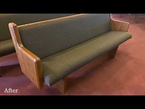 Stunning Church Pew Upholstery Transformation | Before-and-After at Grace Baptist Church