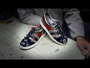 Plain Grey Sneakers Into Custom Designer Shoes | DIY Sneaker Customization