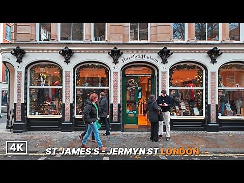 LONDON LUXURY WALK | Inside London’s Gentlemen’s Street 👔 Jermyn Street & St James’s Place Walk | 4K
