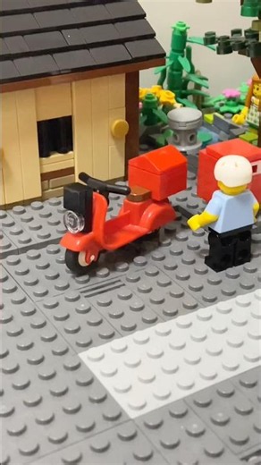 [レゴ Lego MOC] (日本郵便の電動バイク Japanese Post Office Electric Bike) #lego #legomoc #postoffice #bike