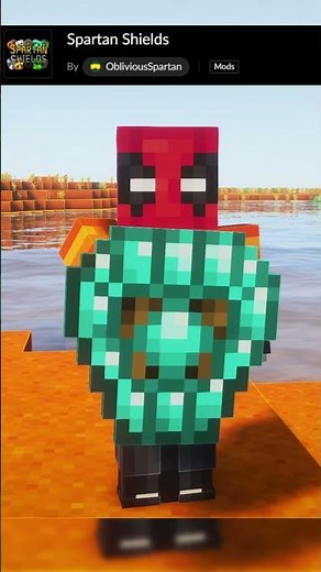 This is the BEST SHIELD mod for MINECRAFT! - Spartan Shields Mod #minecraft