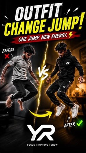 Jump and change outfit #withyuvarajyr #outfitchange #edit #shorts #viral