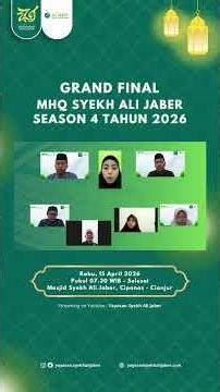 [ANNOUNCEMENT] GRAND FINAL MHQ SYEKH ALI JABER SEASON 4 📖