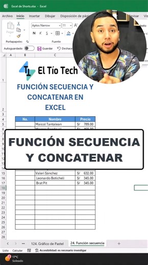 Domina las Funciones SECUENCIA y CONCATENAR en Excel y Automatiza tus Datos con Facilidad #SecuenciaExcel #ConcatenarExcel #ExcelFórmulas #AutomatizaConExcel #TrucosExcel | El Tio Tech