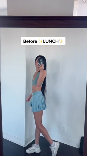 My stomach before & after lunch be like… 😂#bloating #bodypositivity #selflove