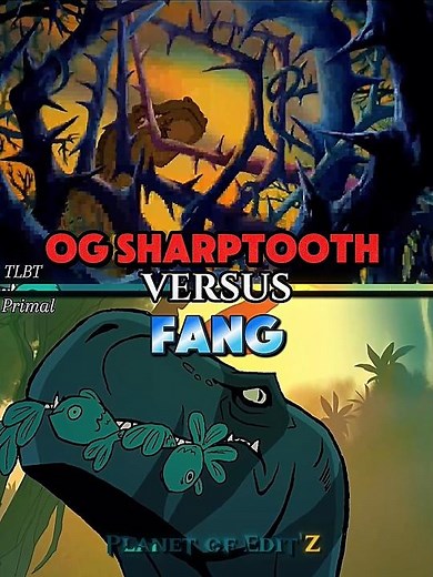 Sharptooth vs Fang#edit#music#vs#shorts #animals#dino#dinosaur#battle#animation#rex#fax#movie#primal