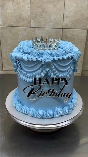 Elegant Blue Birthday Cake Fit for a Queen | Stunning Cake Decorating Ideas