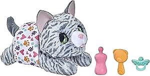 FurReal Newborns Kitty Interactive Animatronic Plush Toy: Electronic Pet with Sound Effects and Closing Eyes, for Kids Ages 4 and up