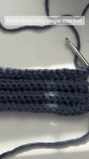 Ribbing Crochet Tutorial: Back Loop Single Crochet