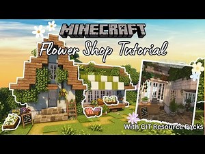 How to build a Flower Shop🌷| Minecraft Tutorial using CIT Resource Packs