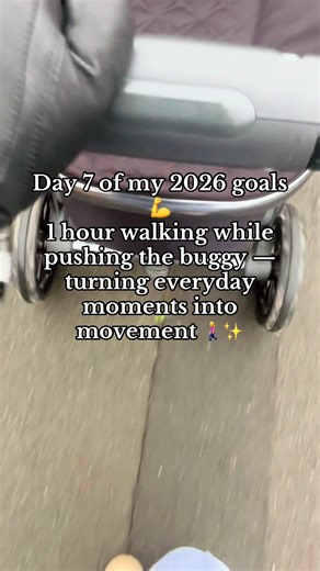 Pushing a buggy is no joke — it’s a full‑body walk that works your legs, core, posture, and stamina all at once. Today’s hour felt strong, steady, and surprisingly empowering. Small steps add up, and I’m proud of every one. #wellnessjourney #2026Goals #WalkingWorkout #BuggyWalks #DailyMovement