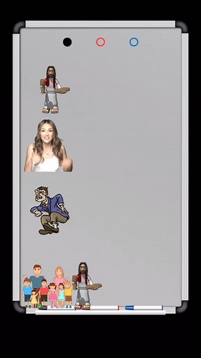 Digital Drawing Process: Cartoon Man and Children