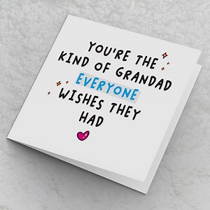 Grandad Birthday Card, Birthday Cards for Grandad, Grandfather Birthday Card, for Grandparents, Kind of Grandad Everyone Wishes They Had - Etsy UK