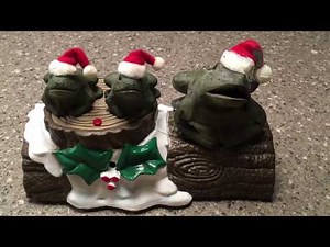 Gemmy animated Christmas Frog trio