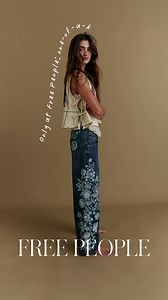 10K views · 113 reactions | Uniquely FP. Shop the We the Free Willow Floral Embroidered Jeans. | Free People | Facebook