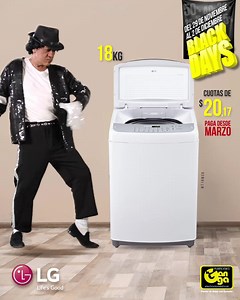 ¡La #Lavadora #LG de 18 kg, con sistema de llenado en 3 dimensiones, ajusta la cantidad perfecta de agua y detergente para ahorrar como se debe! 👌🏼 Cómprala en los #BlackDays de #LaGanga y paga desde marzo 2020, ñaño. 🎉 | La Ganga