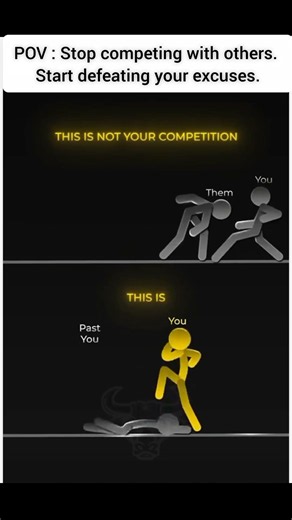 Stop competing with others start defeating your excuses #shorts #viral #trending #motivation #focus