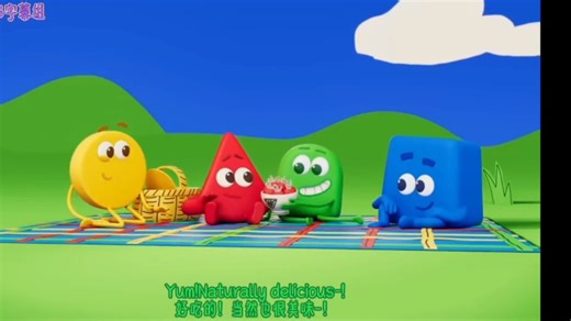 英语动画合集～color blocks 红 蓝 黄 绿 橙