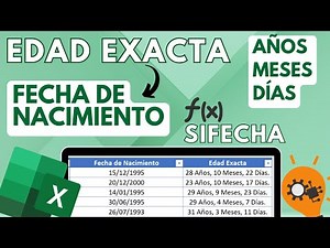 🎉 Cómo CALCULAR la Edad EXACTA en Excel con FECHA DE NACIMIENTO: ¡AÑOS, MESES y DÍAS! ✔️
