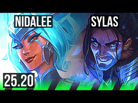 NIDALEE vs SYLAS (JGL) | 7/1/20, 66% winrate, Godlike | KR Grandmaster | 25.20