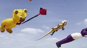 Colorful kites fill the sky at festival in England