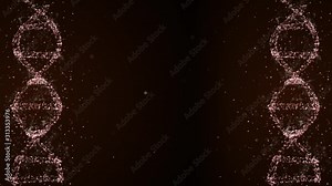 Research concept. Abstract video which shows comparison of two different DNA under examination.