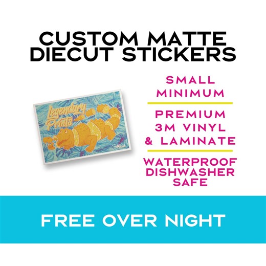 Matte Custom Stickers Bulk | Waterproof Vinyl Personalized | Decals for Water Bottle Laptop Car Truck Kids Students or Business Logo - Etsy