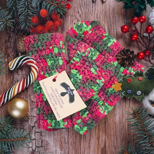 Crochet Christmas Dishcloth: Holiday Cotton Washcloth - Etsy