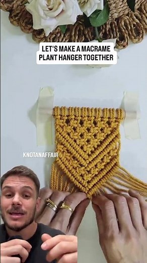 Macrame Tutorial! 🪴💚 Plant Hanger! If you liked it, subscribe for more!