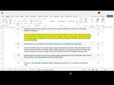 YO22 Excel ApplicationCapstone Comp Costumes