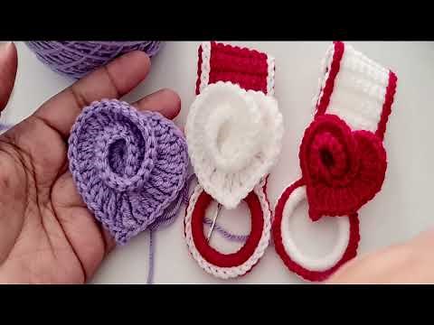 corazón en espiral A Crochet fácil