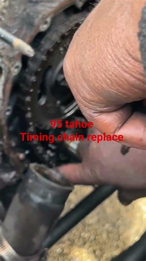 95 tahoe timing chain replace part 1