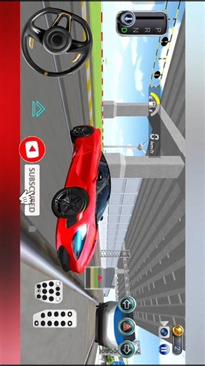 Red Supercar vs Metro Train Challenge! | 3D Driving Class Gameplay Android