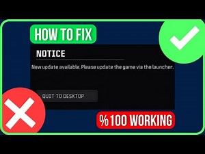 CoD Warzone New Updates Available Please Update the Game via Game Launcher [FIXED]