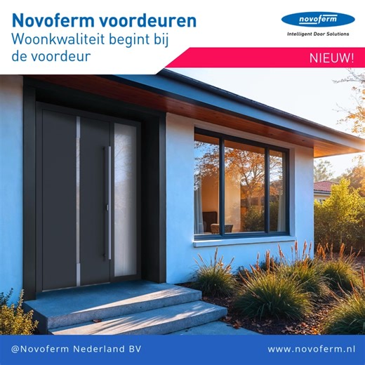 🚪 NIEUW IN ONS ASSORTIMENT: VOORDEUREN Woonkwaliteit begint bij de voordeur Een voordeur is meer dan alleen de toegang tot je huis, het is het begin van comfortabel wonen. Met de NovoPorta Home-lijn biedt Novoferm voordeuren die comfort, isolatie en design combineren. De voordeuren passen goed bij Novoferm garagedeuren. Dat geeft een complete, stijlvolle entree. De deuren zijn verkrijgbaar in drie lijnen: Comfort, Design en Exclusief, en volledig samen te stellen naar jouw smaak. Profiteer van 