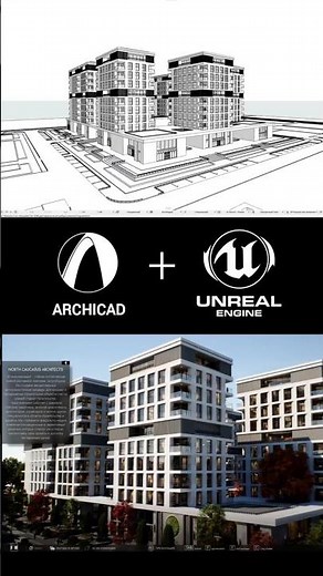 Archicad to Unreal Engine 5 Datasmith #3d #architecture #archicad #ue5 #archviz