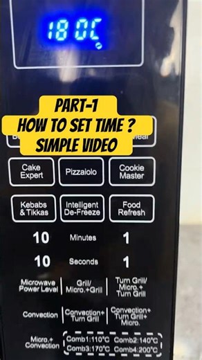 Part-1 How to set TIME in oven/Microwave? #oven #microwave #shortsfeed #shortsviral #time
