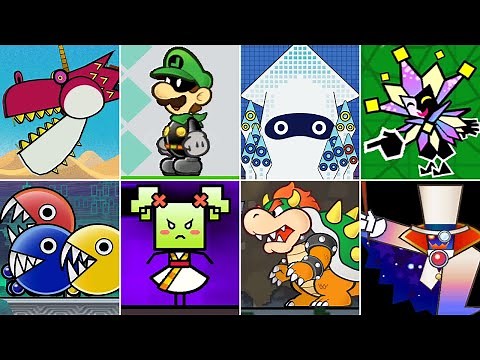 Super Paper Mario - All Bosses (No Damage)