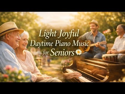 Gentle Joyful Piano with Soft Rhythm for Seniors 🌼 Daytime Relaxation | Positive Waves