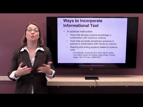 Using Informational Text to Build Literacy and Content Knowledge, Nell Duke, University of Michigan