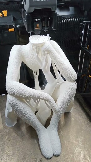 ⭕ bambu Lab H2C 3D printing large 250% scale floating statue art single color