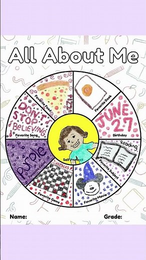 Printable All About Me Back to School Poster #shorts #backtoschool #printables #elementaryschool