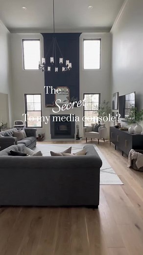 DIY Media Console Upgrade with Small Cabinets