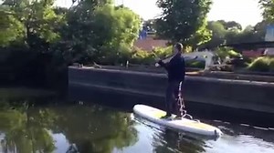 Just a glimpse of the peaceful and contemplative side of stand-up paddle-boarding. This is my friend and neighbour Søren on our evening paddle down the River Brent. On this trip I saw a kingfisher, a whirring of red and blue low and fast right in front of me. I've been in London for a long time now and this is my first ever sighting of one of these glorious little birds. And I attribute that to the paddleboard, no galumphing on foot or in a boat , the quiet and unobtrusive approach on the board 