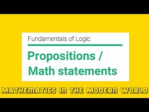 Proposition, Conjunction and Disjunction