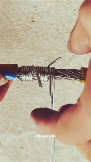 See how quickly and easily the wire joint is done. #swageblock #springwire #elbowconnector #dowels