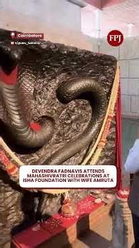 Devendra Fadnavis Joins Sadhguru, Attends Mahashivratri Celebrations At Isha Foundation