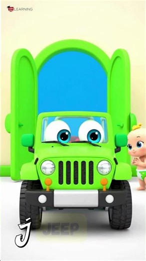 I to P Alphabet Vehicles 🚪🚗 | Learn ABC with Cars, Trucks & Fun Button Doors | Kids Animation#shorts