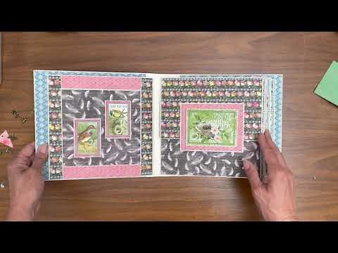 Graphic 45 | Bird Watcher Walk Through Mini Album Walk Through tutorial